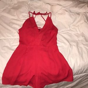 Sienna sky red romper